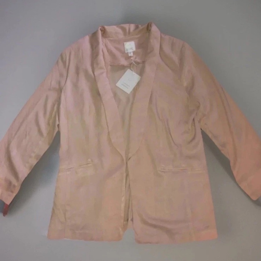 LC Lauren Conrad Lightweight Cameo Rose Blush Blazer Jacket‎ Women's Size 8 NWT